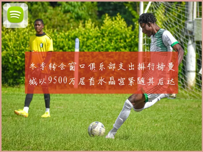 冬季转会窗口俱乐部支出排行榜曼城以9500万居首水晶宫紧随其后达8970万